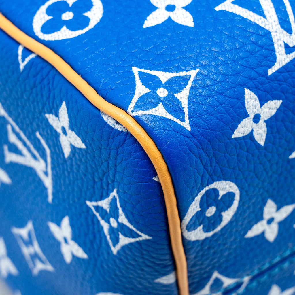 LOUIS VUITTON SPEEDY P9 BANDOULIERE 25 MONOGRAM SOFT CALFSKIN BLEU GHW