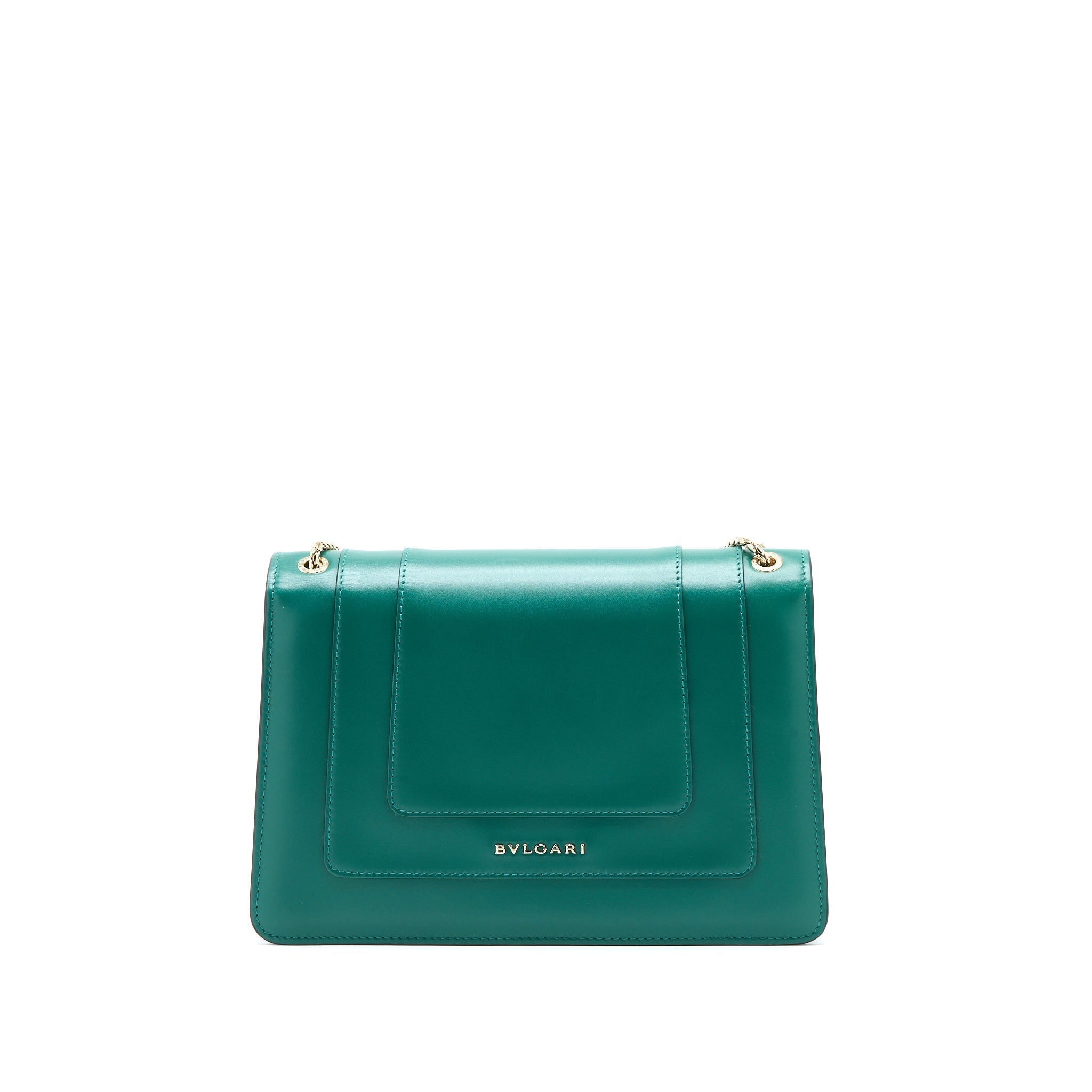 BVLGARI SERPENTI FOREVER SHOULDER BAG CALFSKIN GREEN LGHW