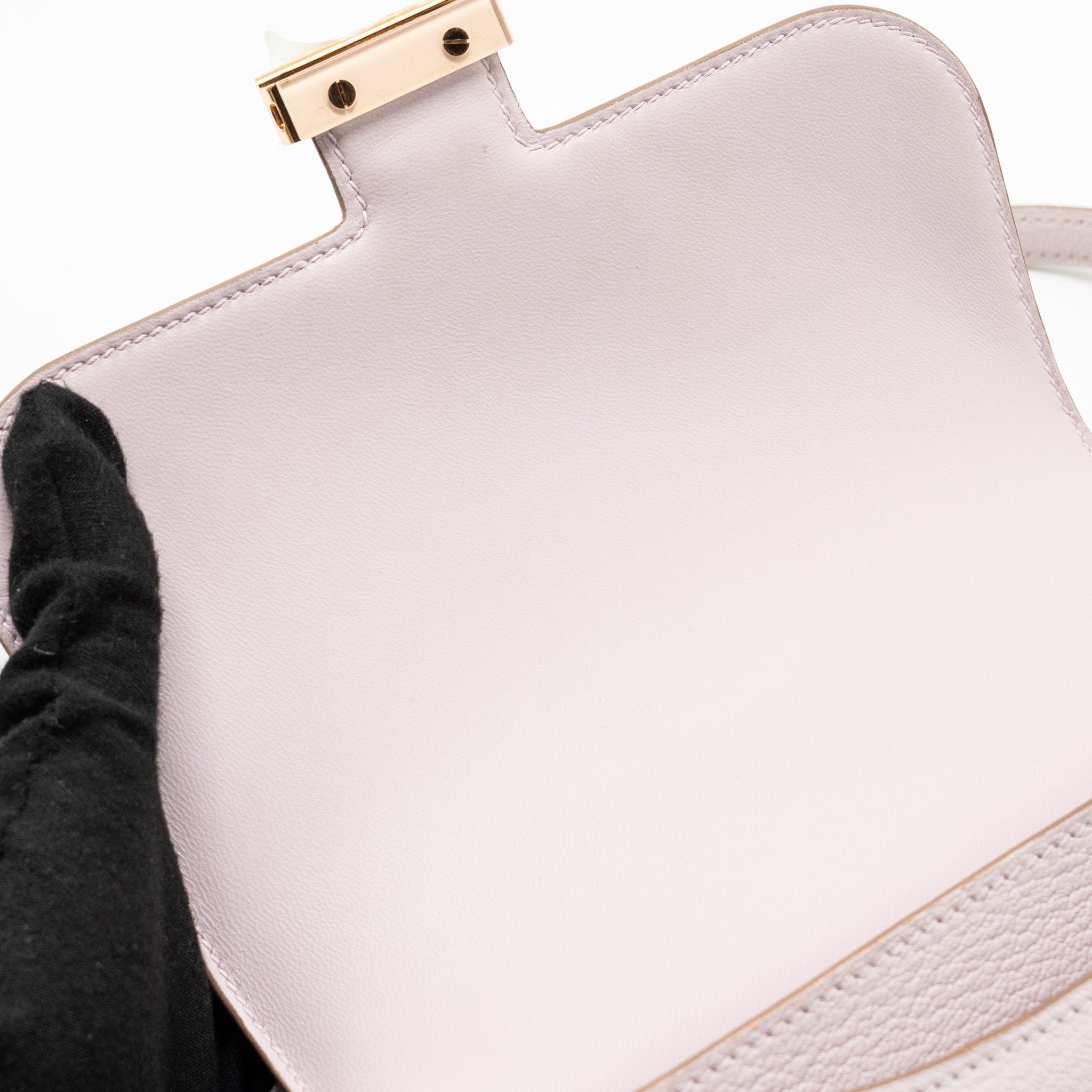 HERMES MINI CONSTANCE CHÈVRE MYSORE MAUVE PALE RGHW