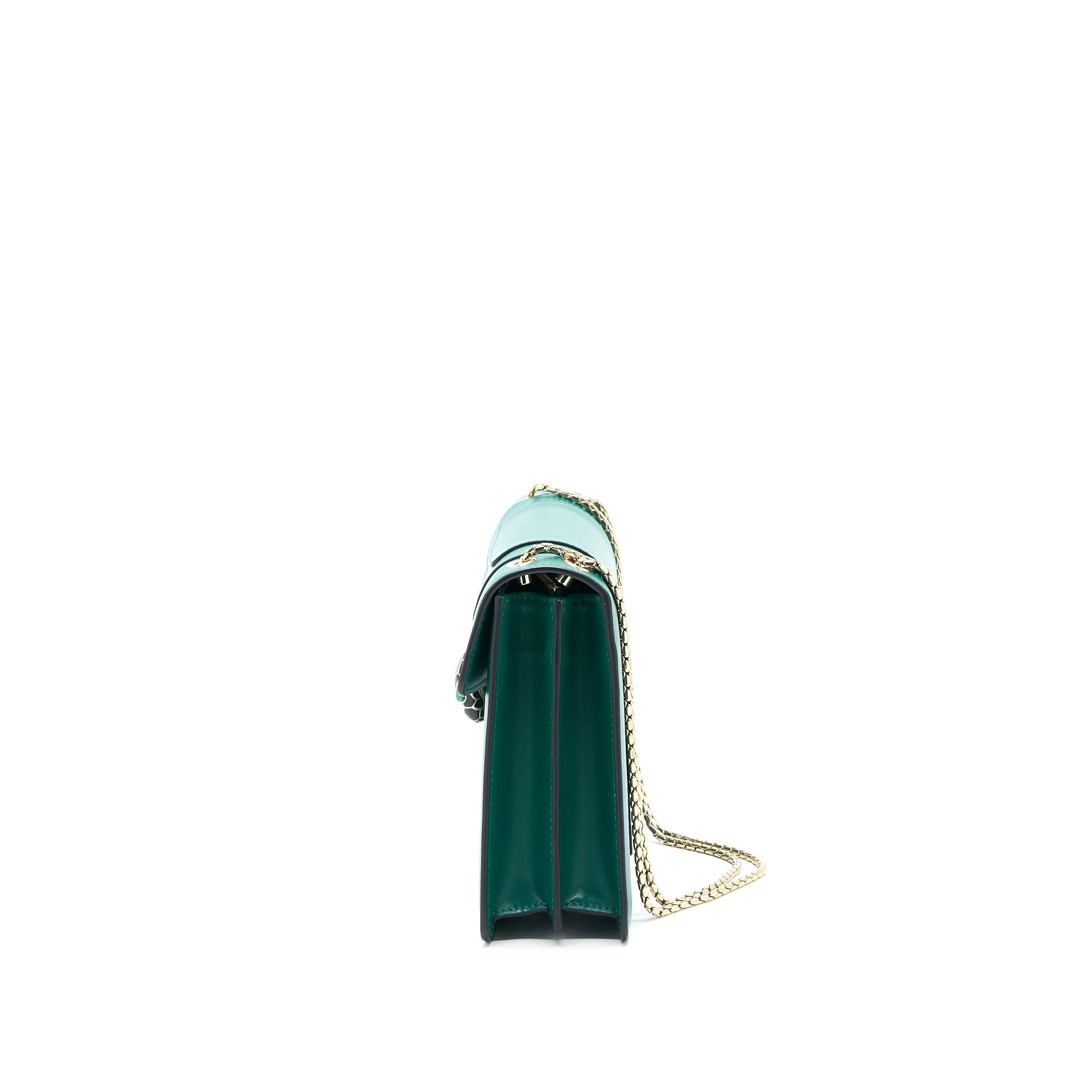 BVLGARI SERPENTI FOREVER SHOULDER BAG CALFSKIN GREEN LGHW