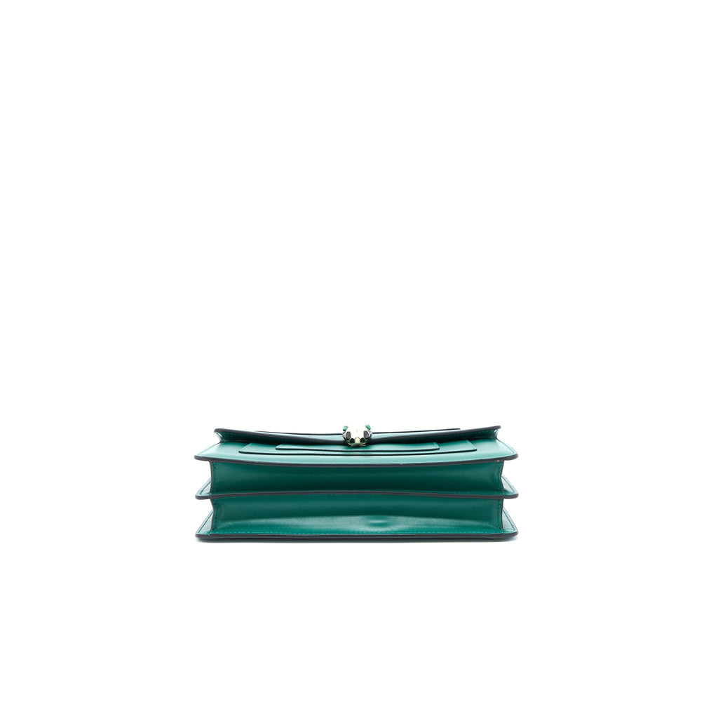 BVLGARI SERPENTI FOREVER SHOULDER BAG CALFSKIN GREEN LGHW