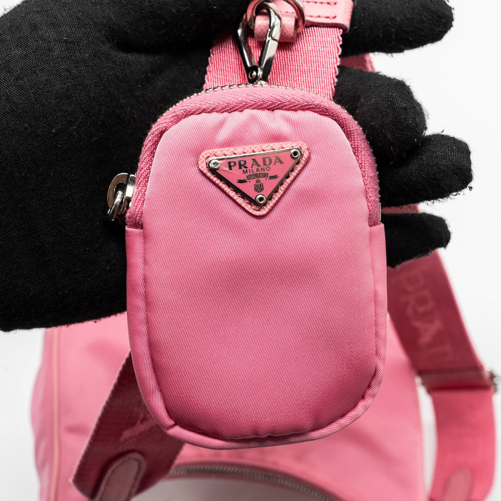 PRADA RE-EDITION 2005 NYLON/ LEATHER PINK SHW