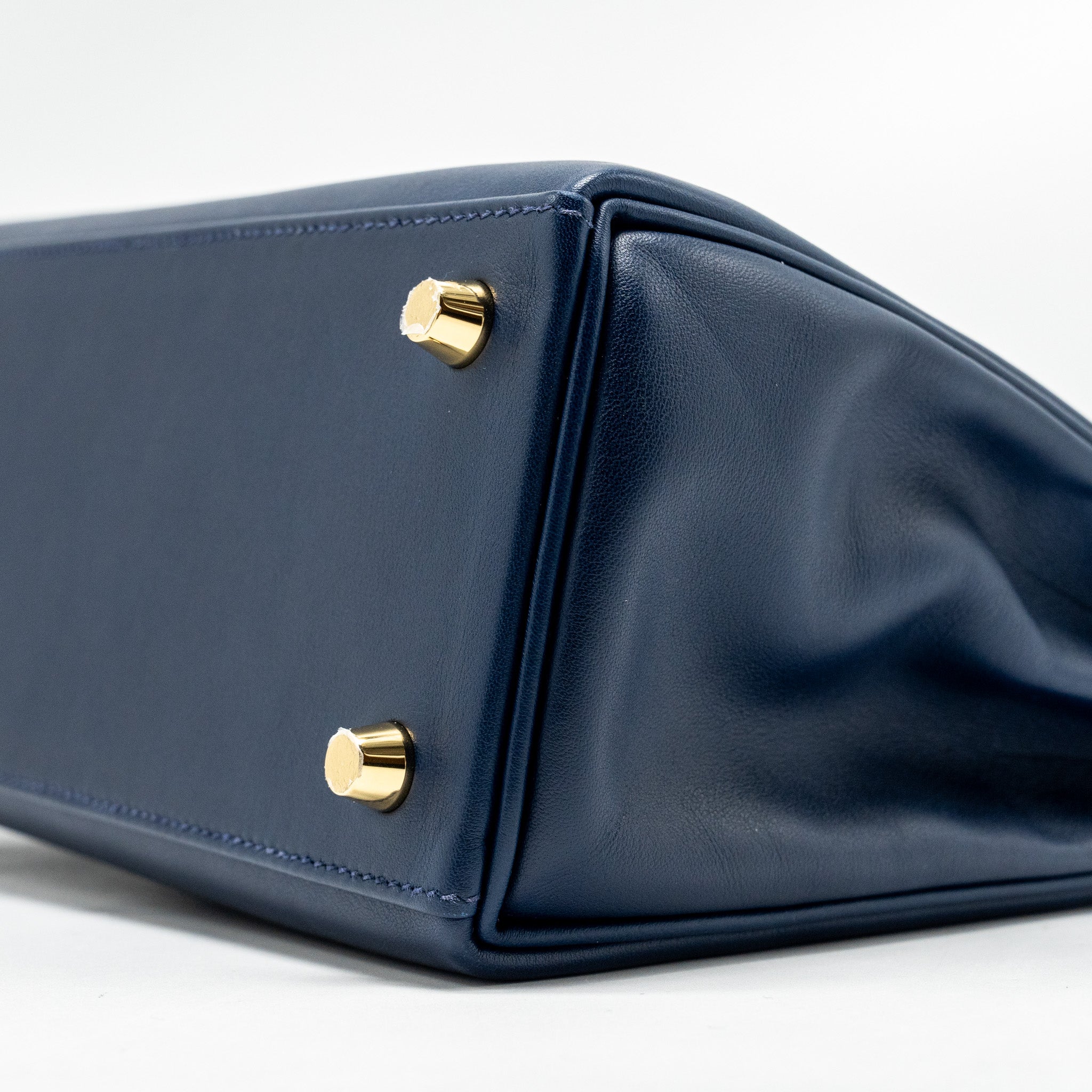 HERMES KELLY 25 SWIFT BLEU NAVY GHW