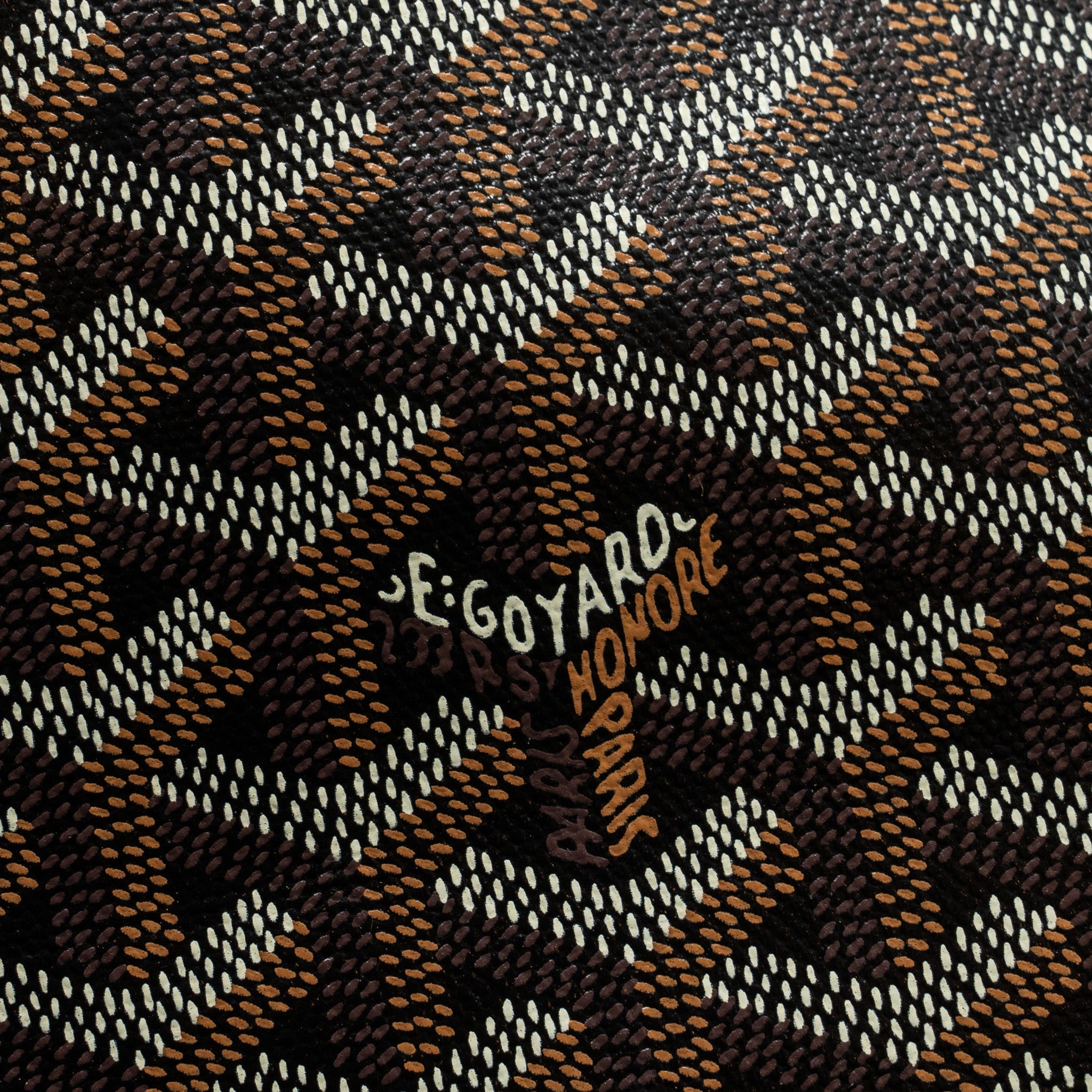 GOYARD ARTOIS PM TOTE BAG GOYARDINE CANVAS BLACK/TAN SHW