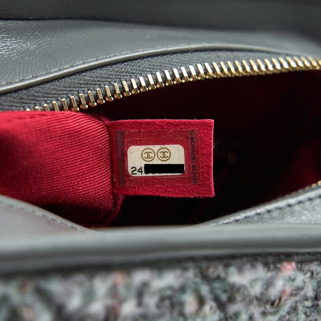 CHANEL SMALL TWEED GABRIELLE HOBO BAG GREY