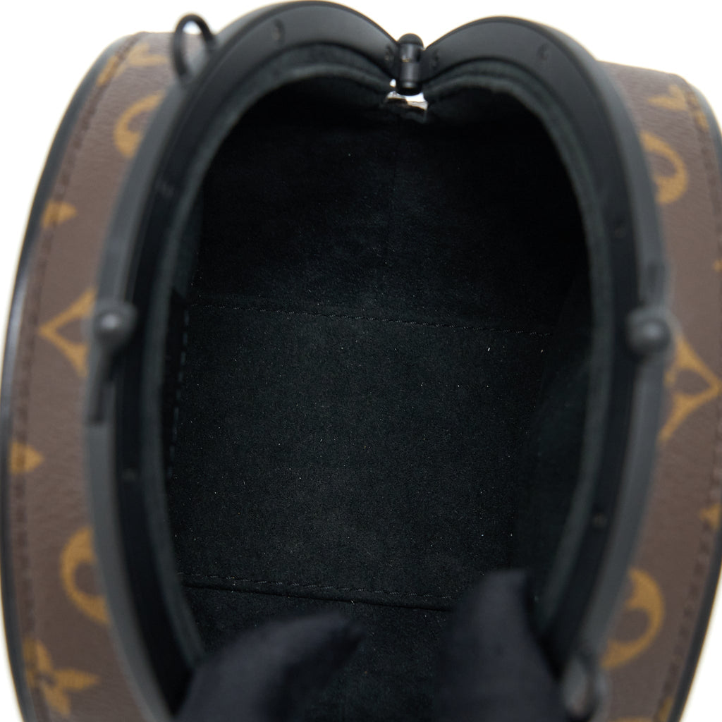LOUIS VUITTON BOURSICOT CHAIN BAG REVERSE MONOGRAM CANVAS WITH EXTRA LV STRAP