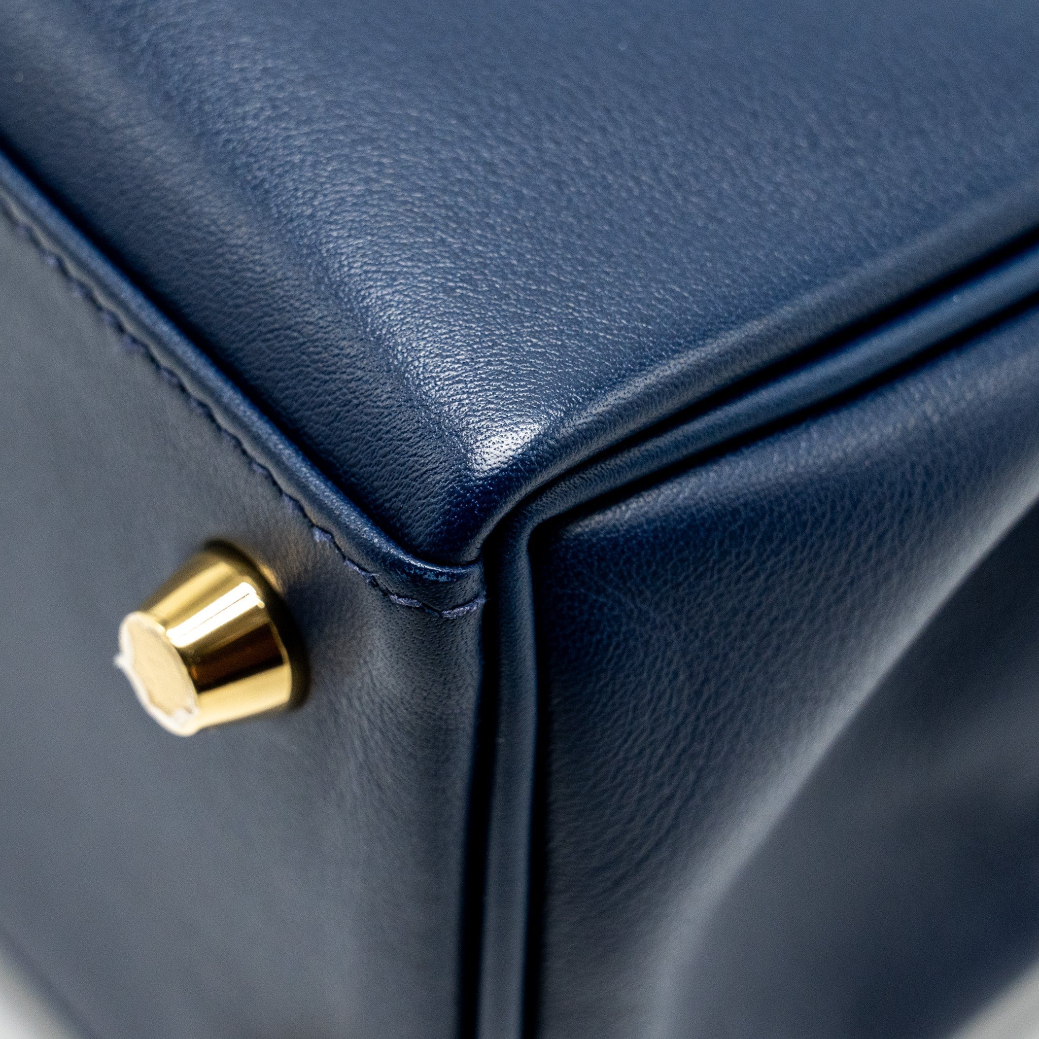 HERMES KELLY 25 SWIFT BLEU NAVY GHW