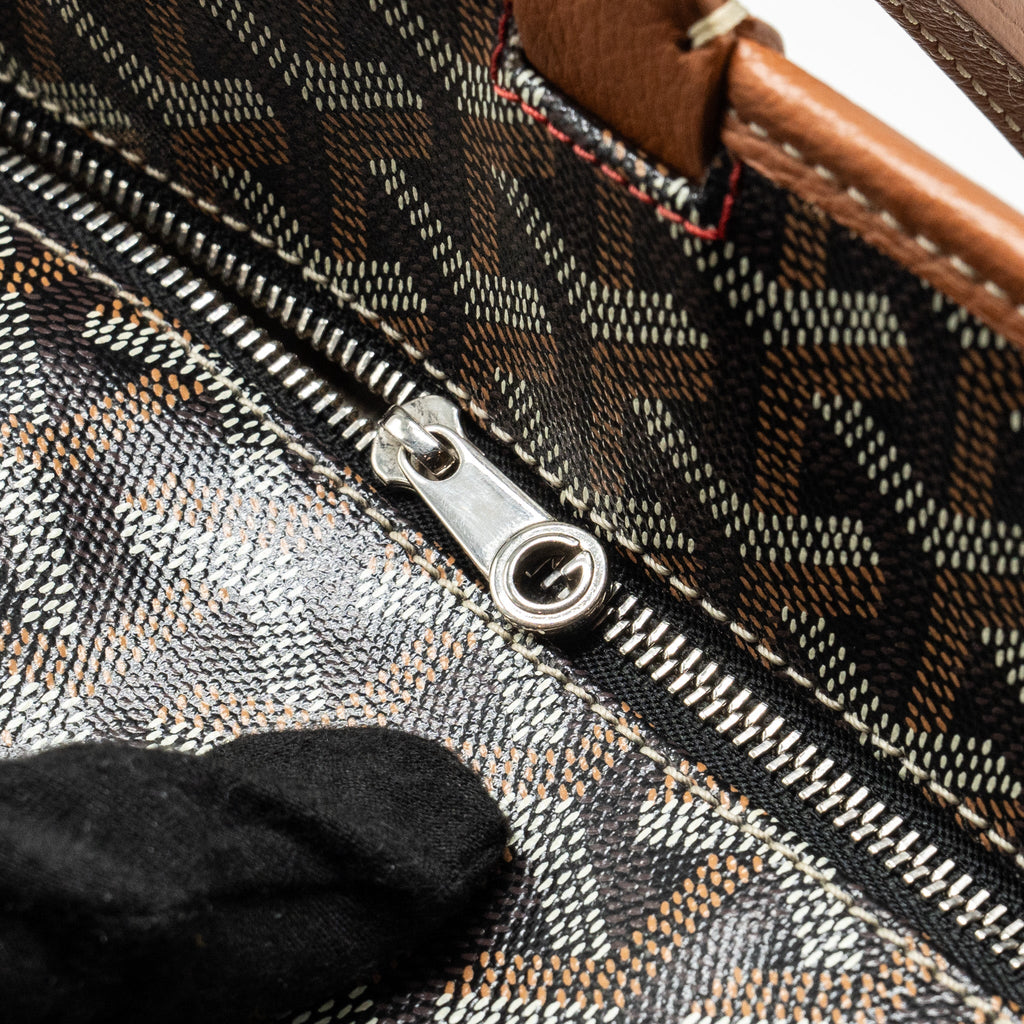 GOYARD ARTOIS PM TOTE BAG GOYARDINE CANVAS BLACK/TAN SHW