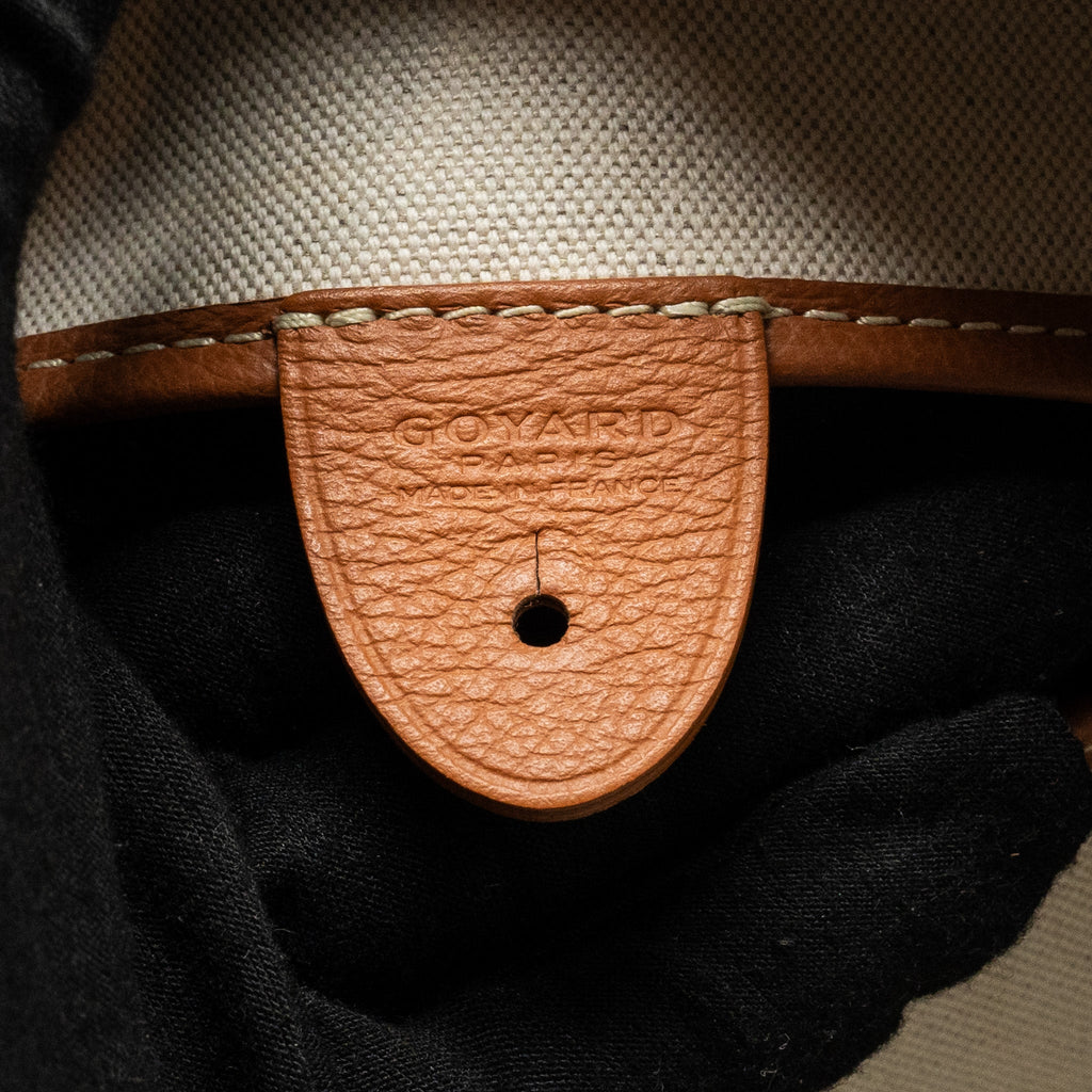 GOYARD ARTOIS PM TOTE BAG GOYARDINE CANVAS BLACK/TAN SHW