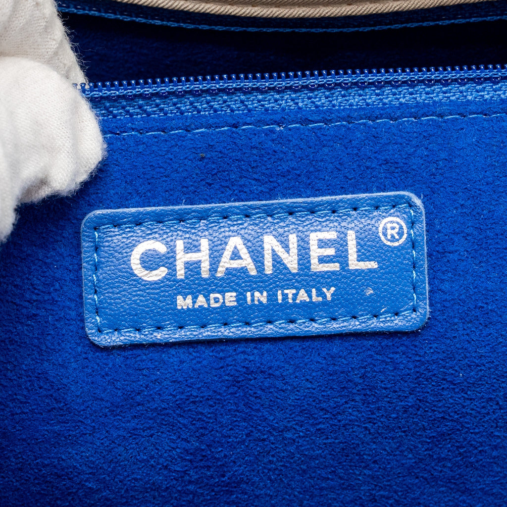 CHANEL LARGE QUILTED SINGLE FLAP BAG FABRIC MULTICOLOUR SHW