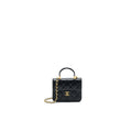 CHANEL 2021 FLAP COIN PURSE WITH CHAIN BLACK GHW