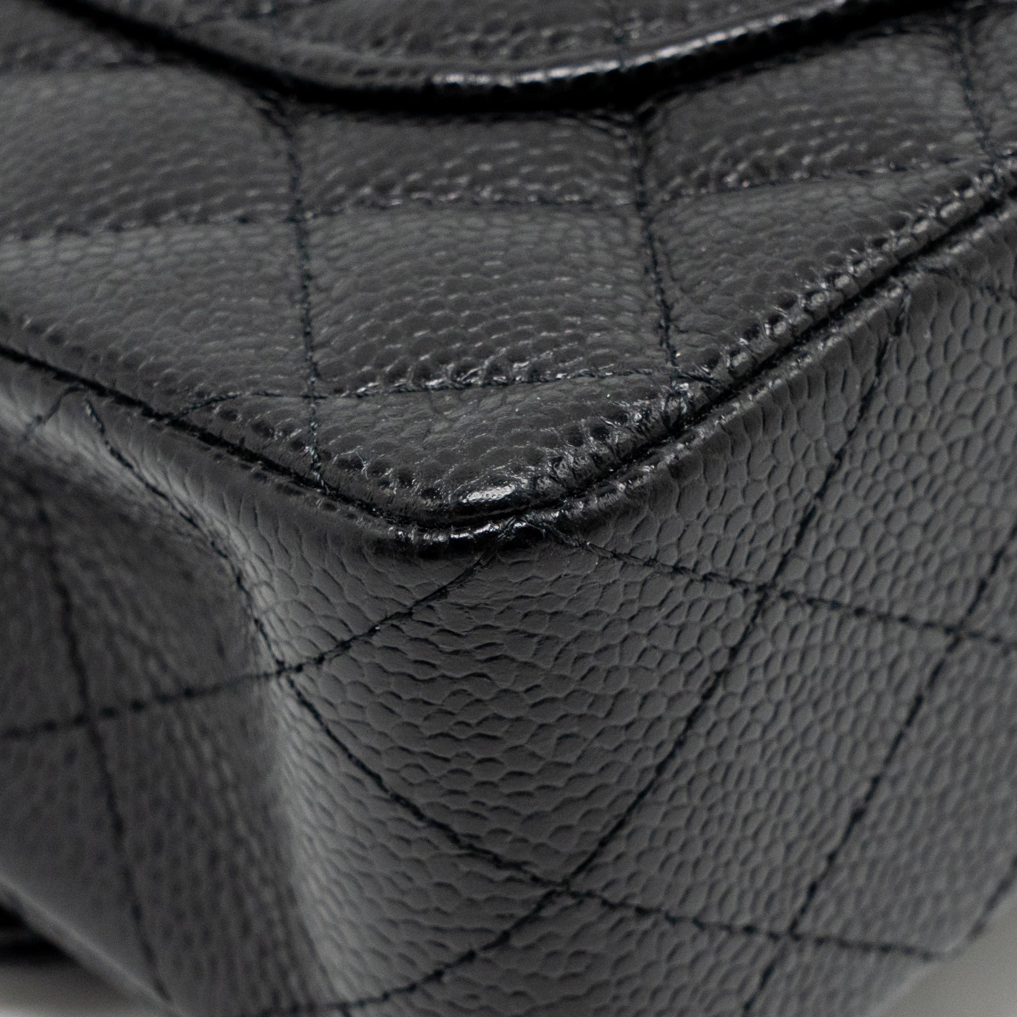 CHANEL SMALL CLASSIC DOUBLE FLAP BAG CAVIAR BLACK SHW