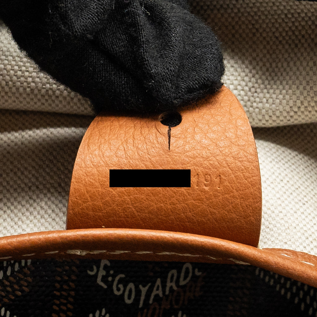 GOYARD ARTOIS PM TOTE BAG GOYARDINE CANVAS BLACK/TAN SHW