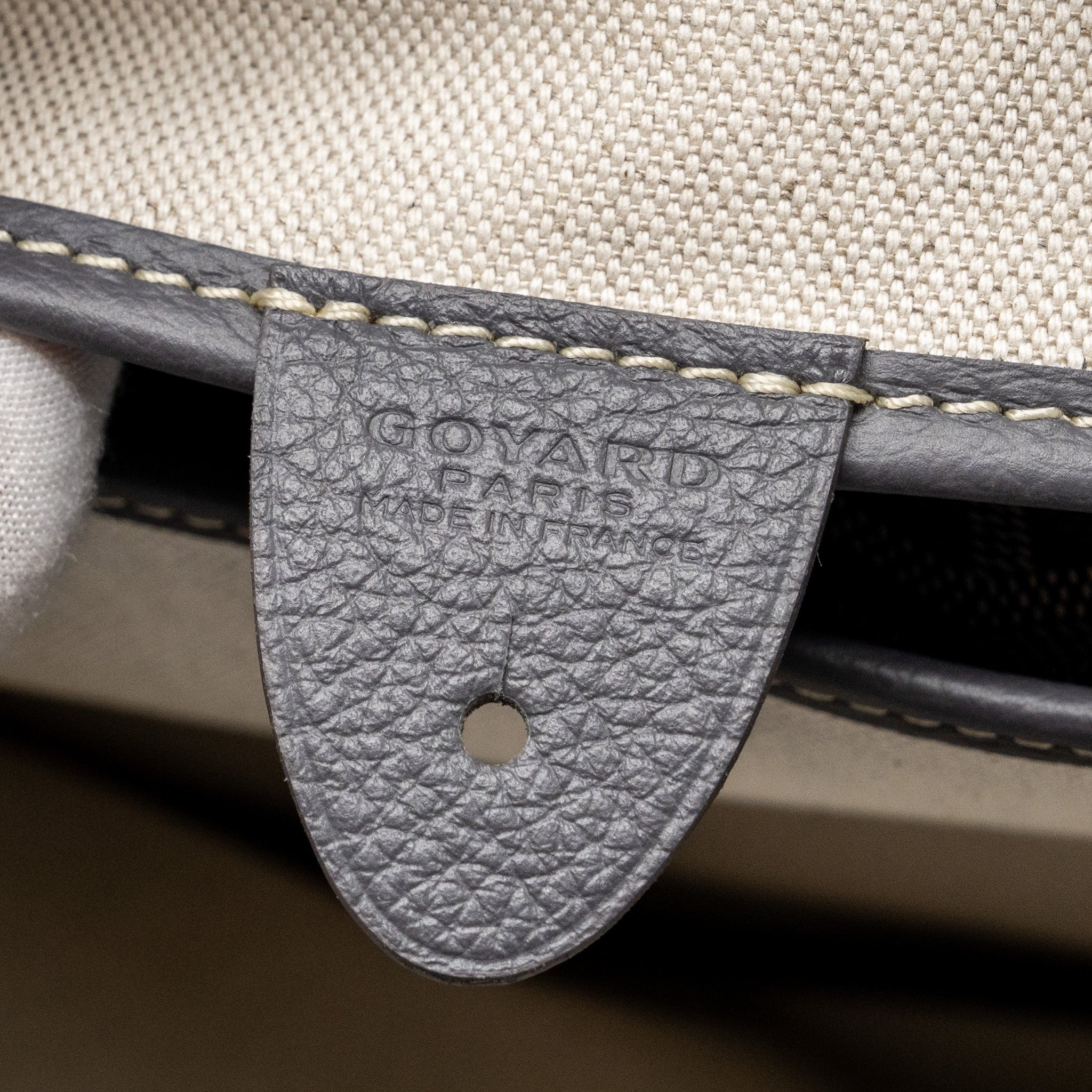 GOYARD ARTOIS TOTE BAG GOYARDLINE CANVAS/CALFSKIN GREY SHW