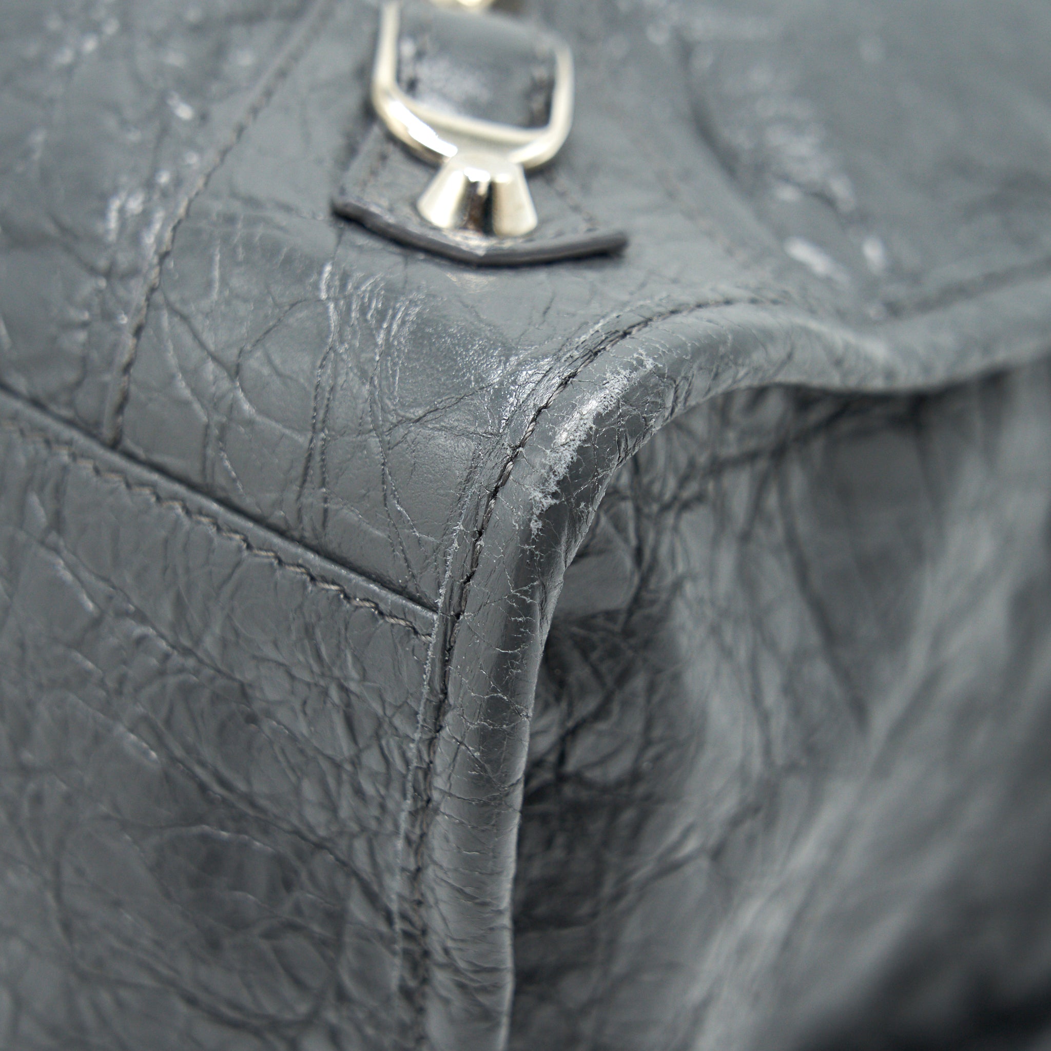 BALENCIAGA MEDIUM GIANT CITY BAG GREY WITH SHW