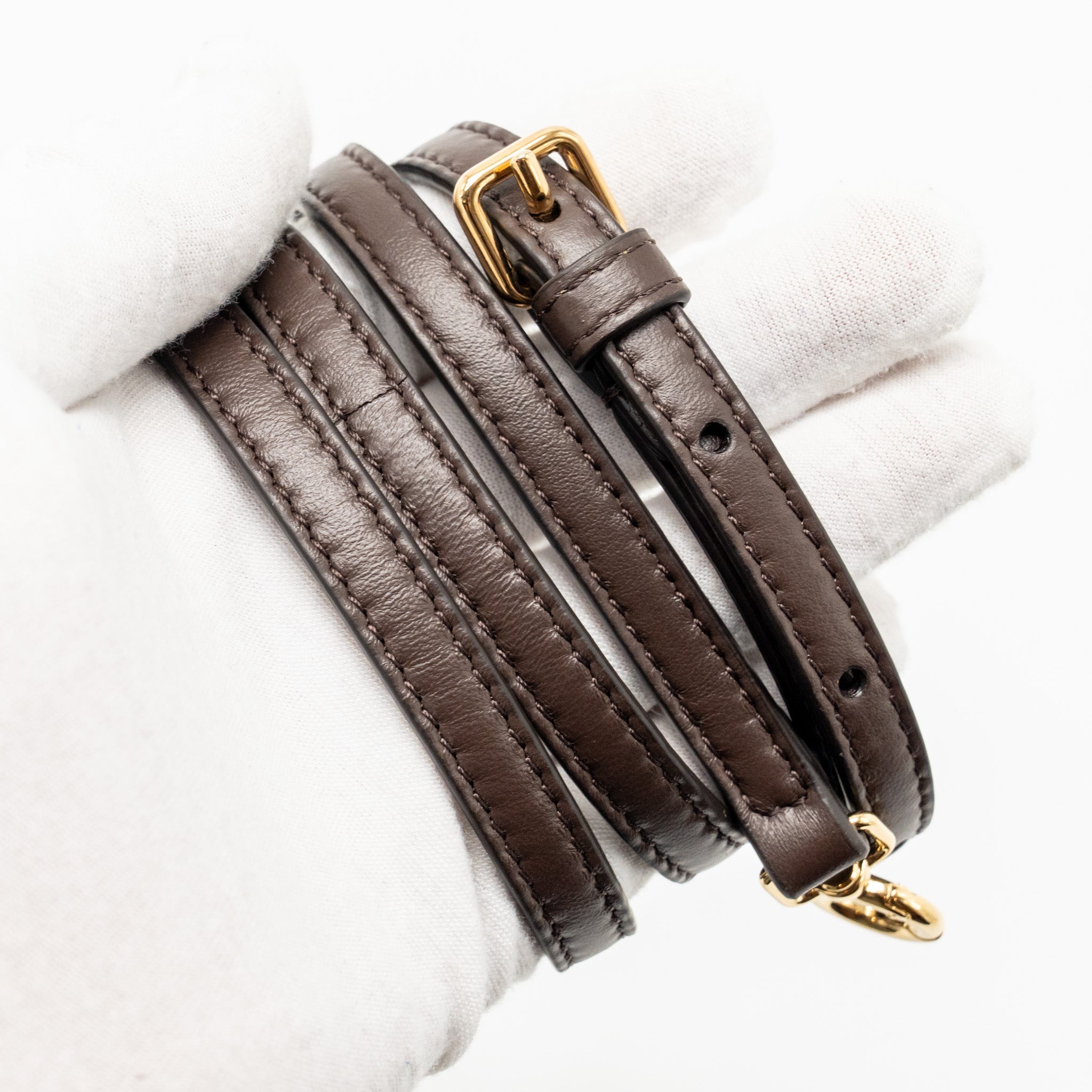 FENDI SMALL FENDI FIRST CLUTCH BAG NAPPA BROWN GHW