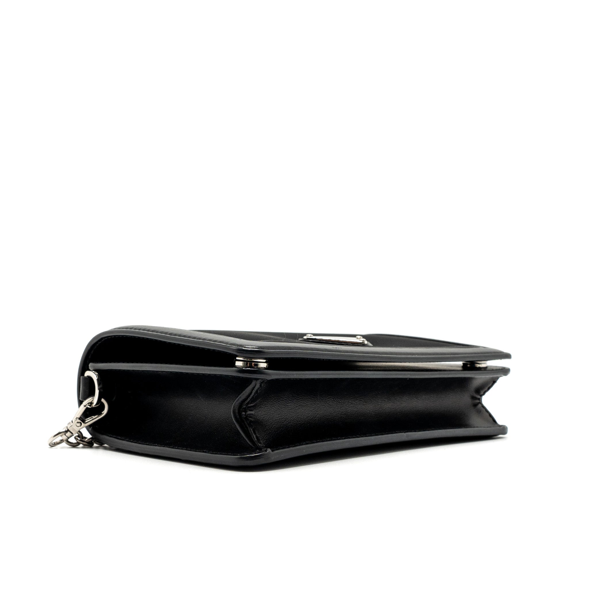 PRADA MINIBORSE BAG NYLON/LEATHER BLACK SHW