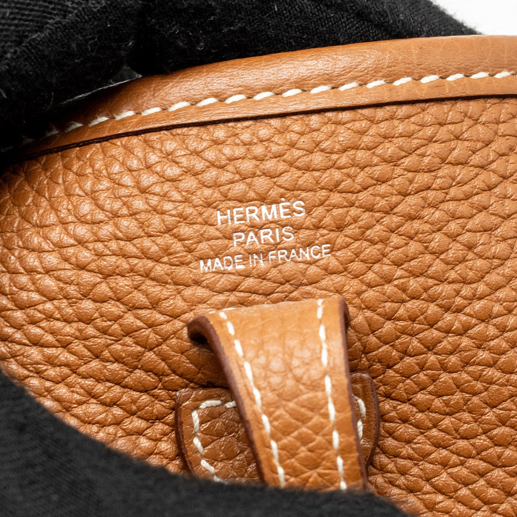 HERMES MINI EVELYNE TAURILLON MAURICE GOLD SHW