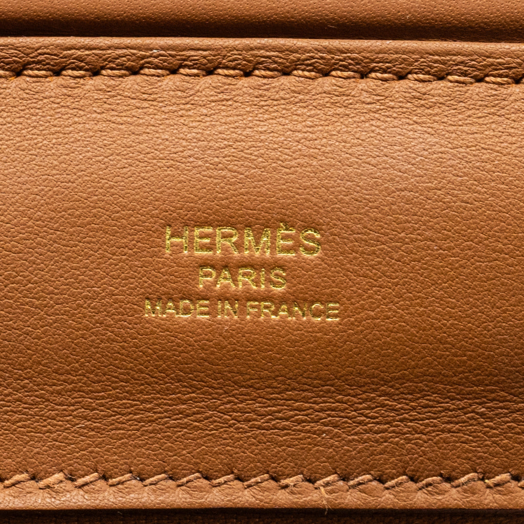 HERMES MINI 24/24 2424-21 BAG EVERCOLOR/ SWIFT GOLD GHW