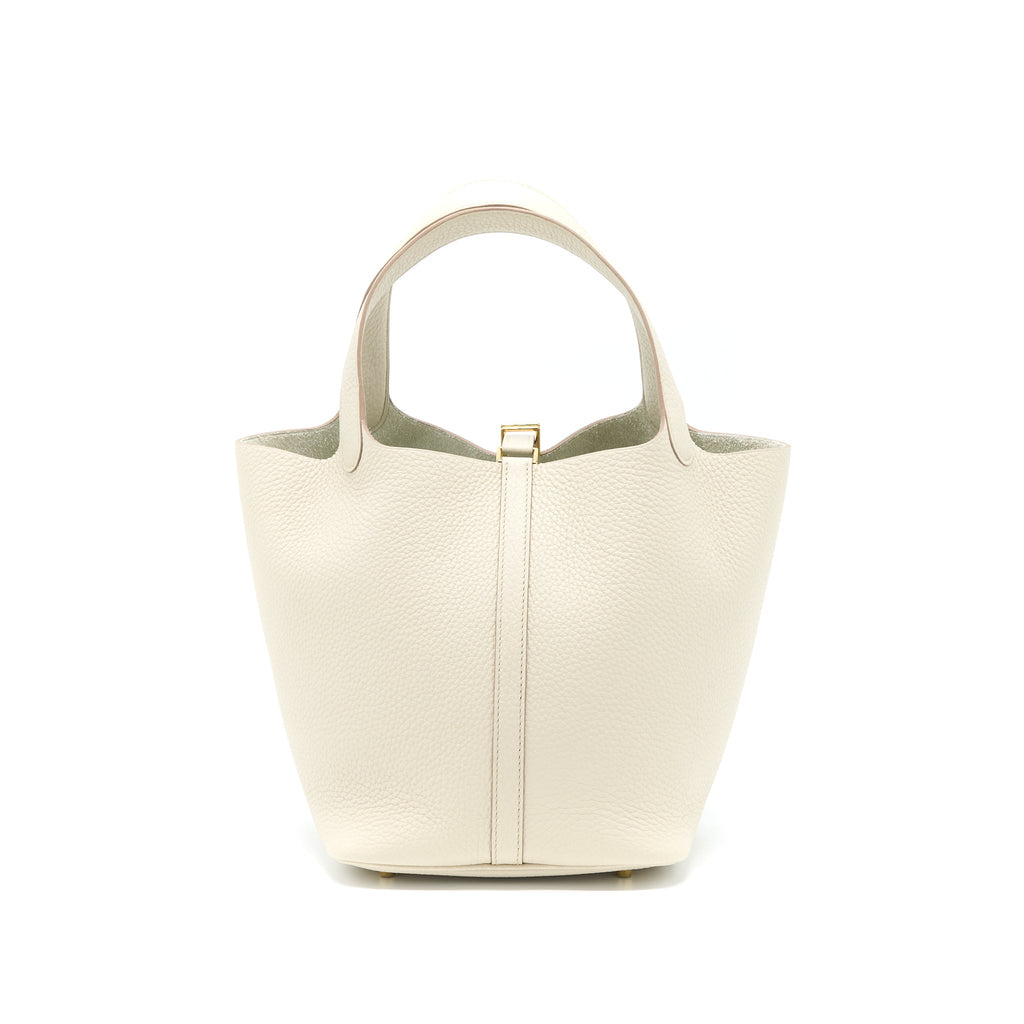 HERMES PICOTIN 22 LOCK BAG CLEMENCE 8L BETON GHW