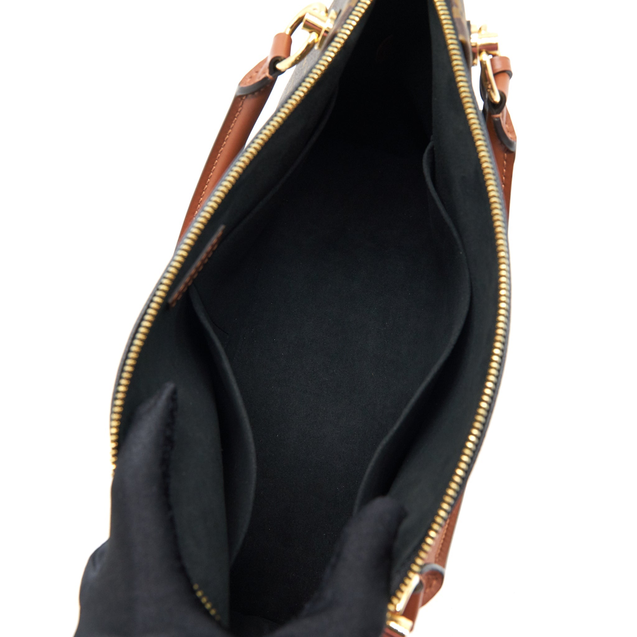 LOUIS VUITTON V TOTE BAG MEDIUM BLACK GHW