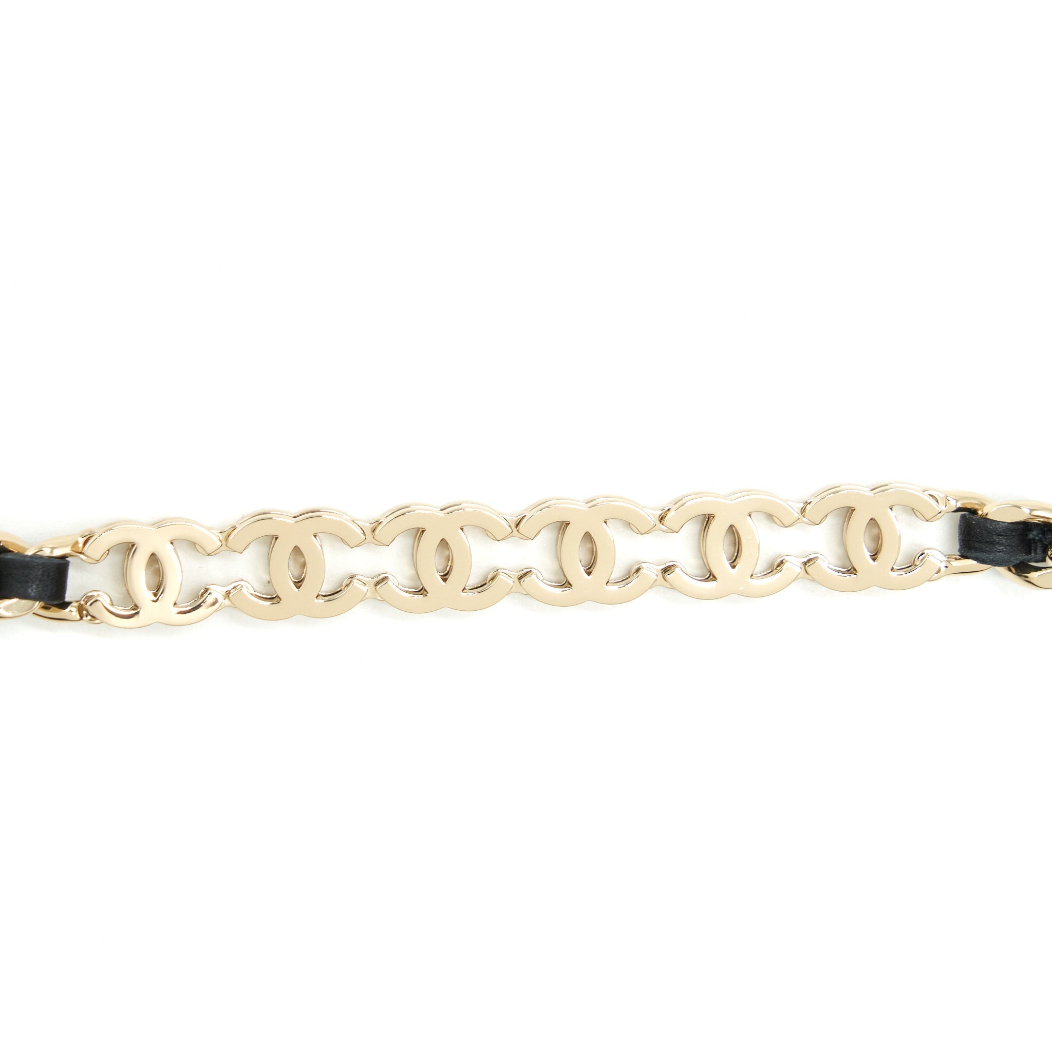CHANEL 22P LONG VANITY WITH LOGO ON CHAIN CAVIAR BLACK LGHW