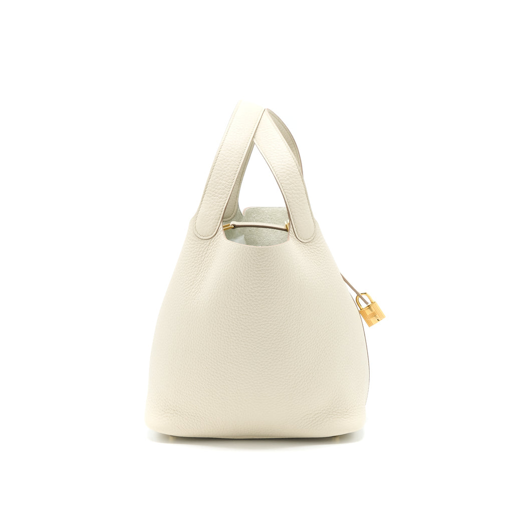 HERMES PICOTIN 22 LOCK BAG CLEMENCE 8L BETON GHW