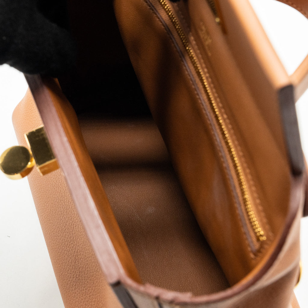 HERMES MINI 24/24 2424-21 BAG EVERCOLOR/ SWIFT GOLD GHW