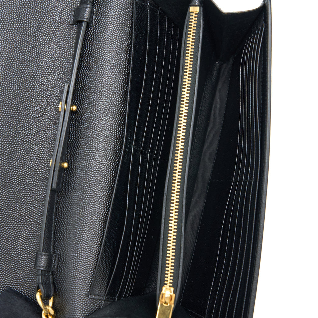 SAINT LAURENT / YSL KATE BAG GRAINED CALFSKIN BLACK GHW