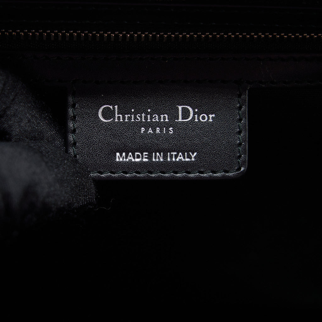 DIOR LADY DIOR TOTE BAG CANVAS BLACK SHW