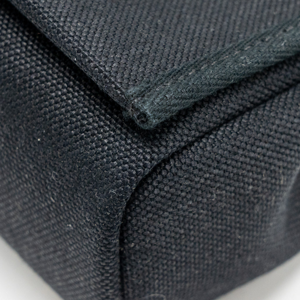 HERMES HERBAG MINI CANVAS/HUNTER LEATHER BLACK GHW