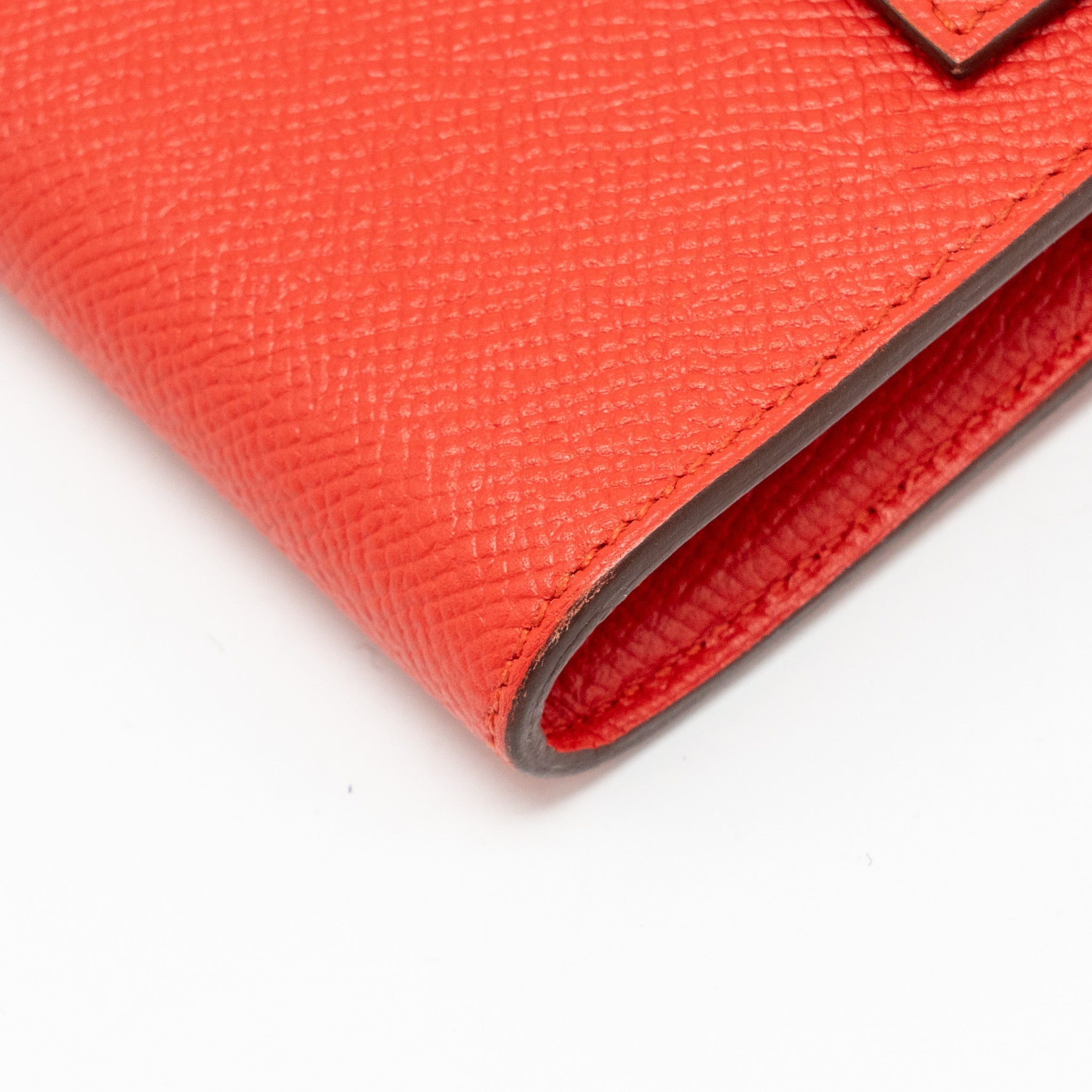 HERMES KELLY LONG WALLET EPSOM ROUGE TOMATE GHW