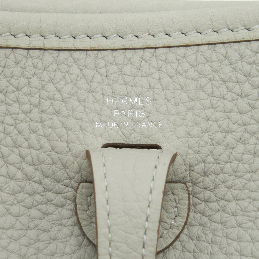 HERMES MINI EVELYNE GRIS PERLE / ETAIN SHW