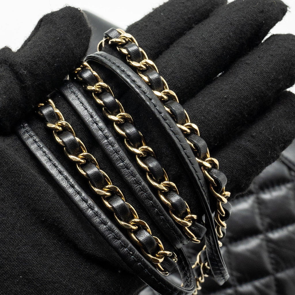 CHANEL 23A MINI 31 BAG CALFSKIN BLACK LGHW (MICROCHIP)