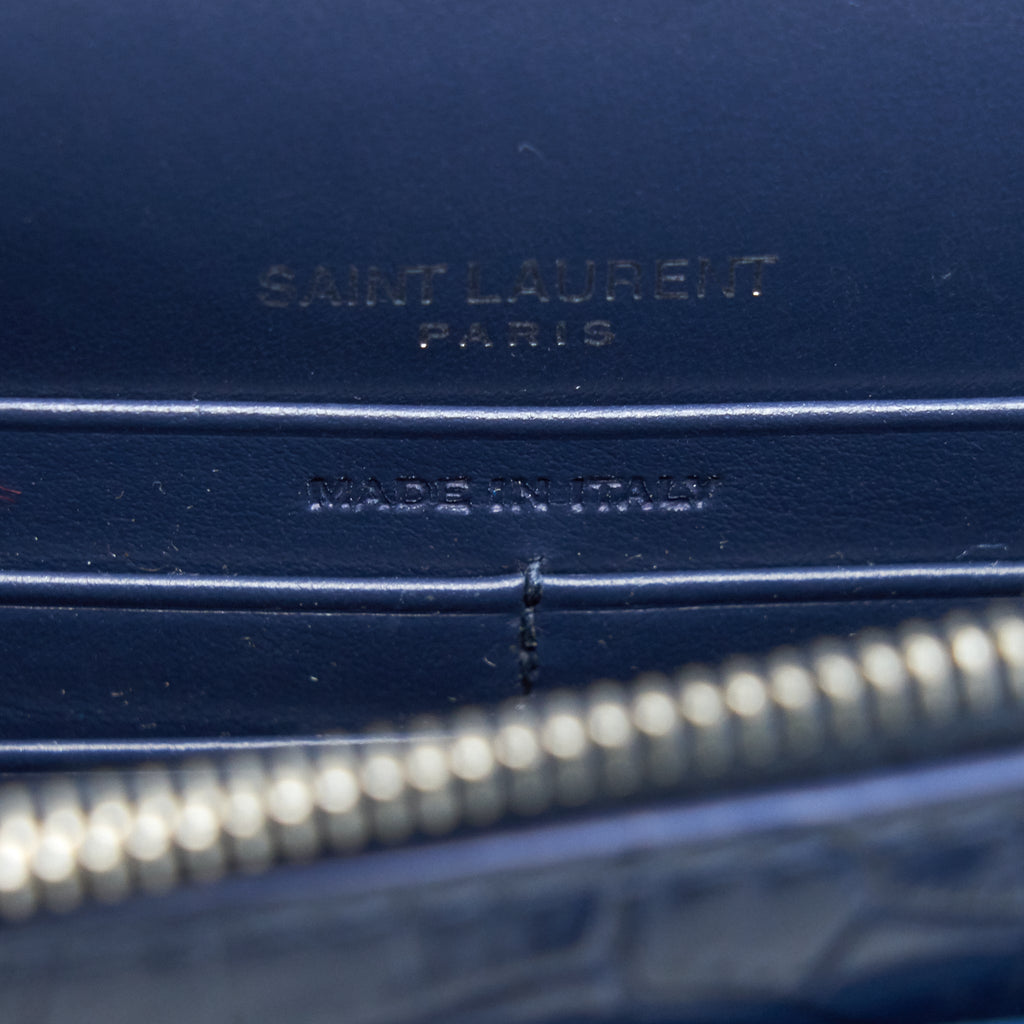 SAINT LAURENT SUNSET CHAIN WALLET NAVY SHW