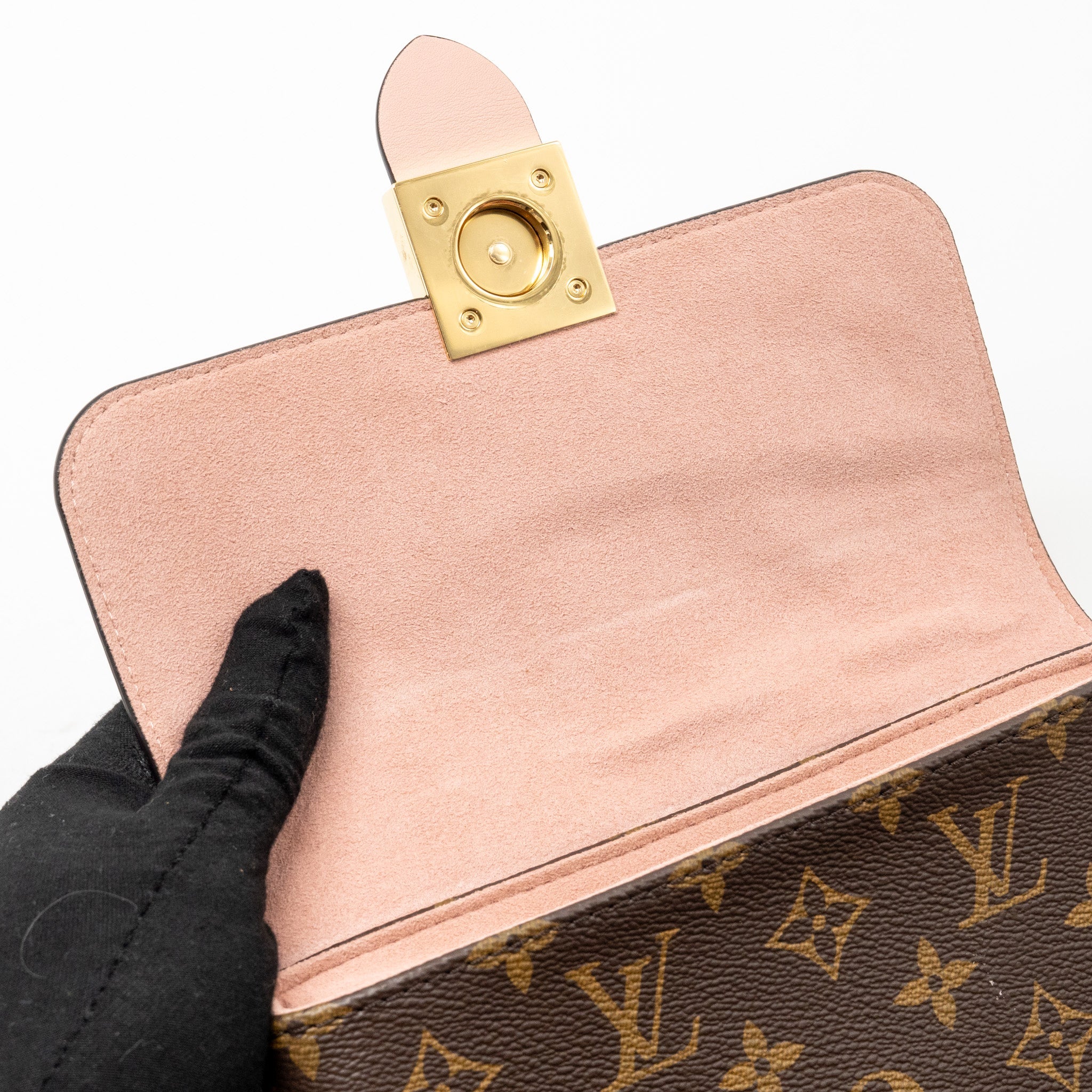 LOUIS VUITTON LOCKY BB MONOGRAM CANVAS/ROSE POUDRE GHW