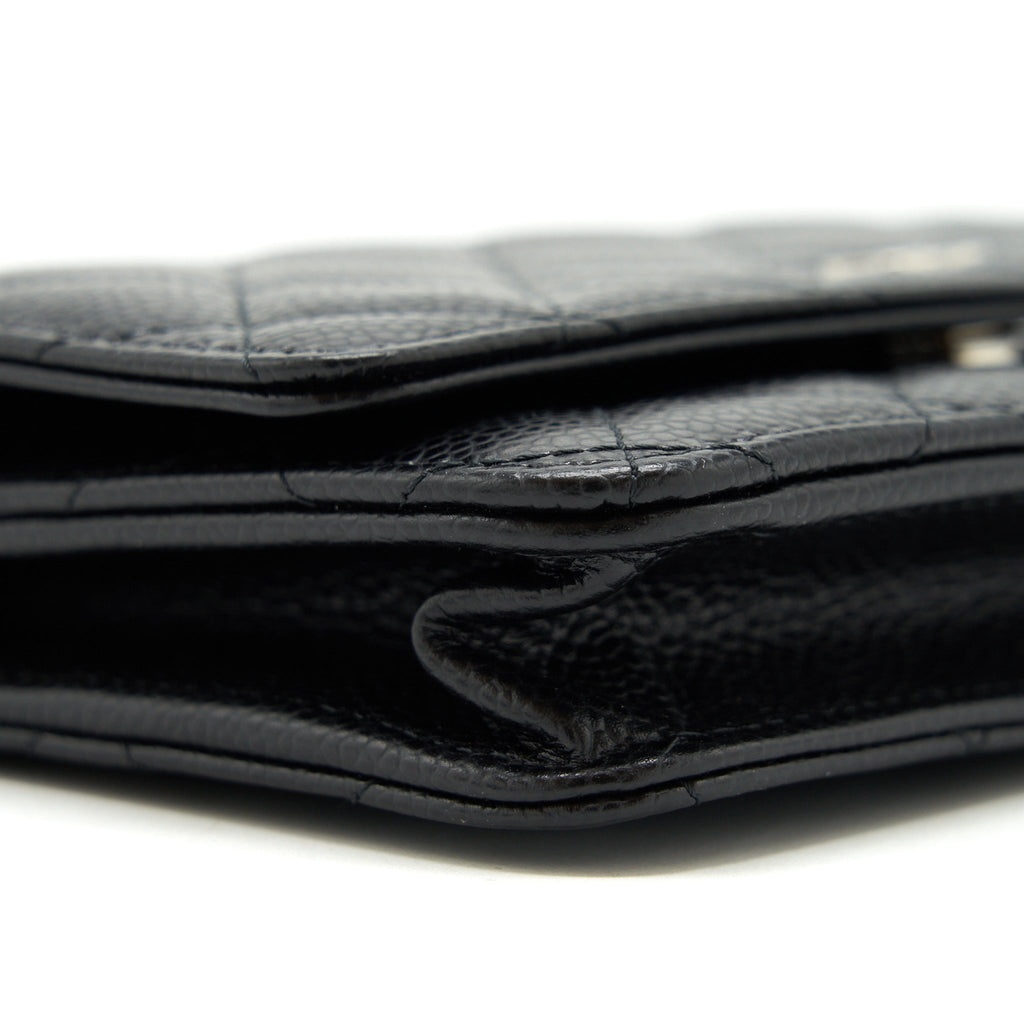 CHANEL CLASSIC WALLET ON CHAIN CAVIAR BLACK SHW