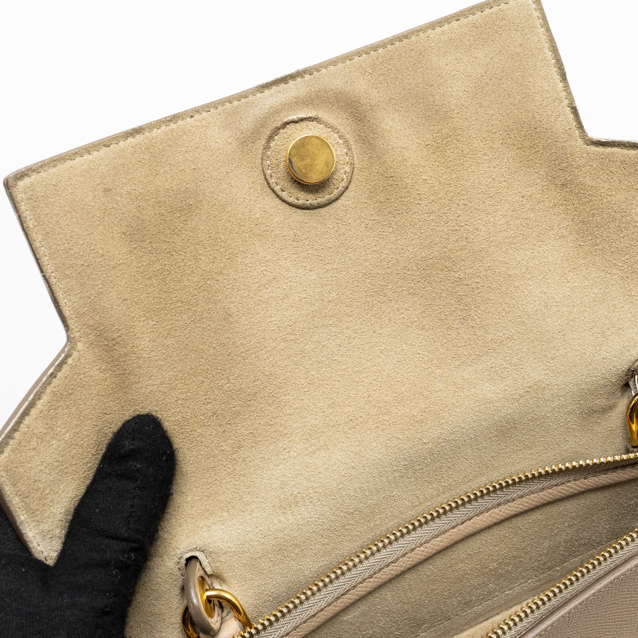 CELINE MINI BELT BAG CALFSKIN LIGHT TAUPE GHW