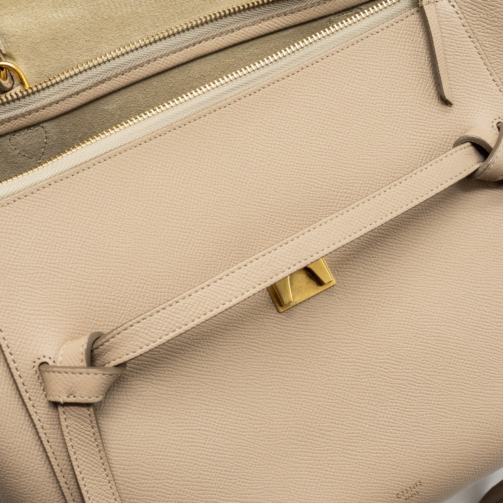 CELINE MINI BELT BAG CALFSKIN LIGHT TAUPE GHW