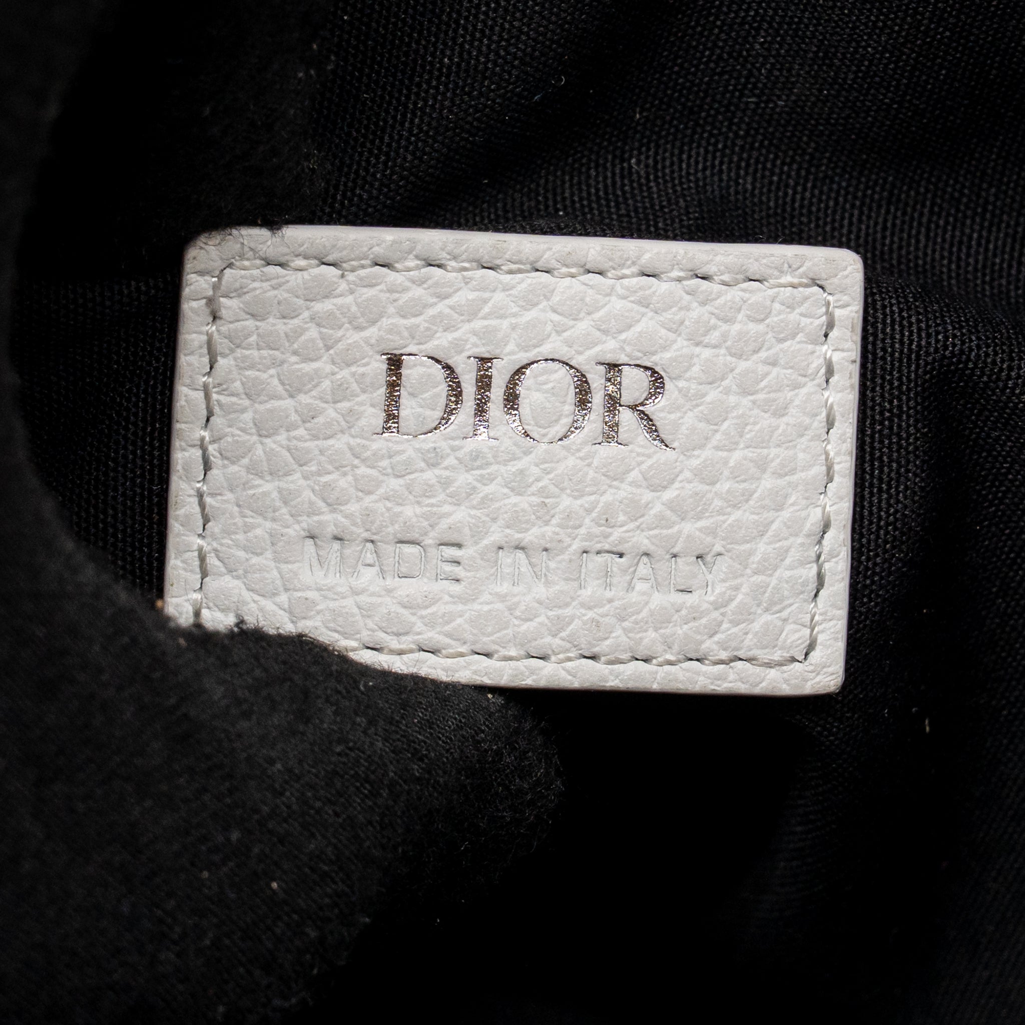 DIOR HOMME SADDLE BELT BAG CALFSKIN WHITE SHW