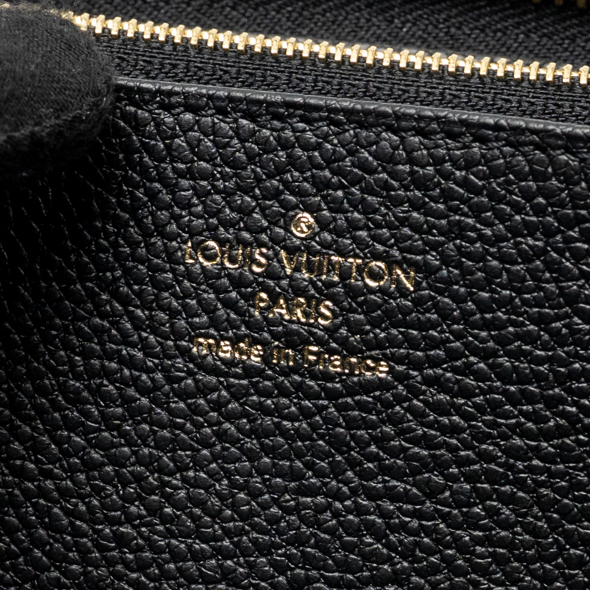 LOUIS VUITTON ZIPPY LONG WALLET EMBOSSED MONOGRAM EMPREINTE LEATHER BLACK GHW