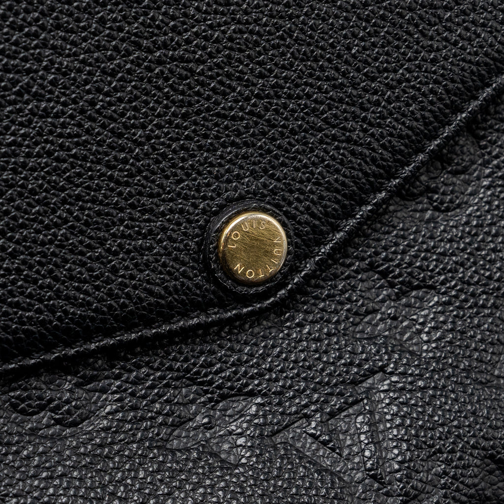 LOUIS VUITTON ENVELOP POCHETTE MONOGRAM EMPREINTE BLACK GHW