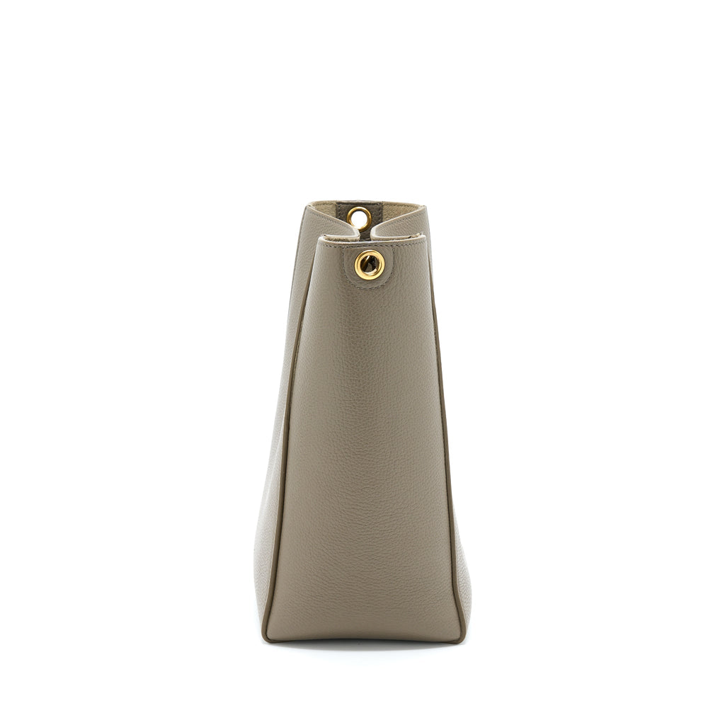 CELINE SMALL SANGLE BUCKET BAG LIGHT GREY GHW