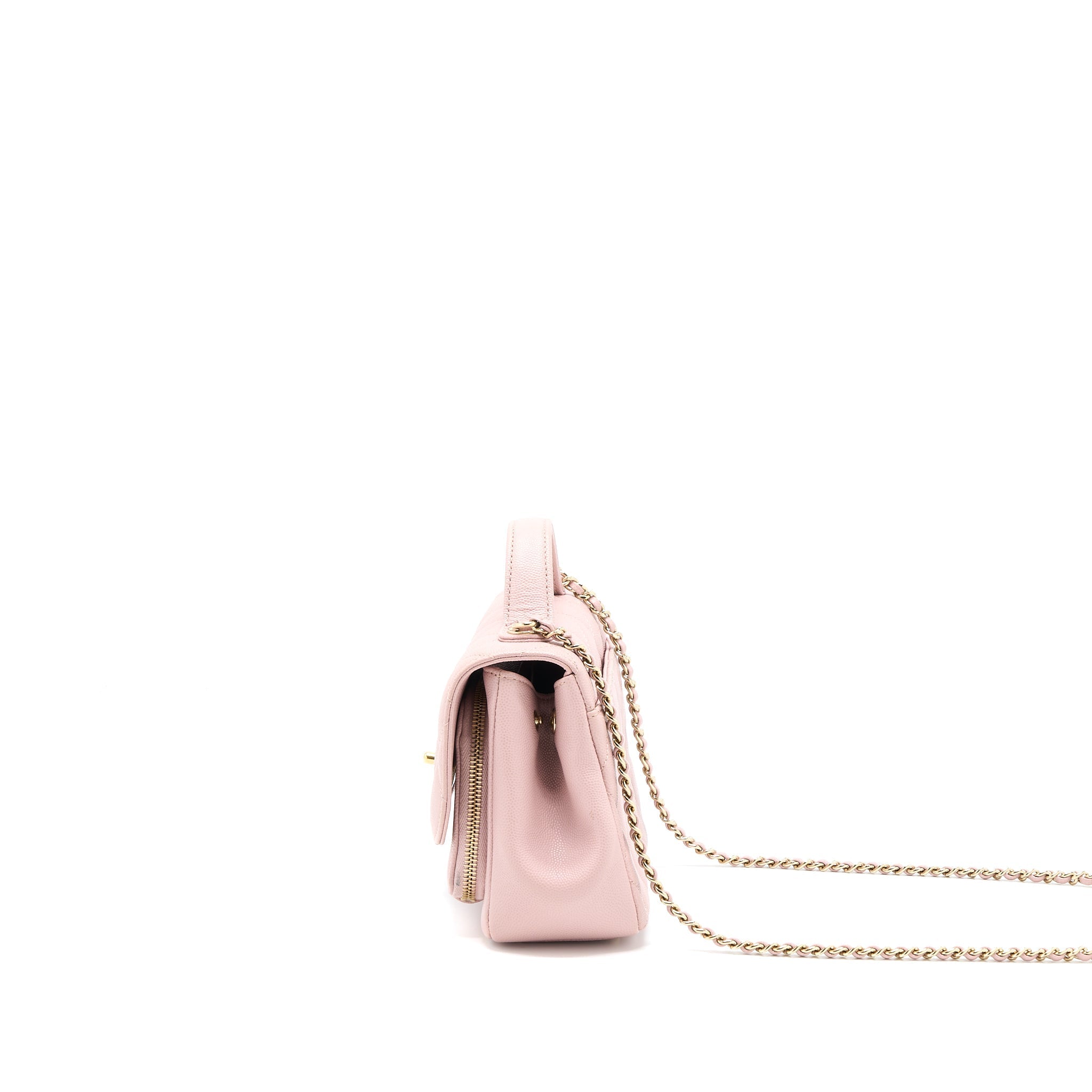 CHANEL SMALL BUSINESS AFFINITY BAG CAVIAR LIGHT PINK LGHW