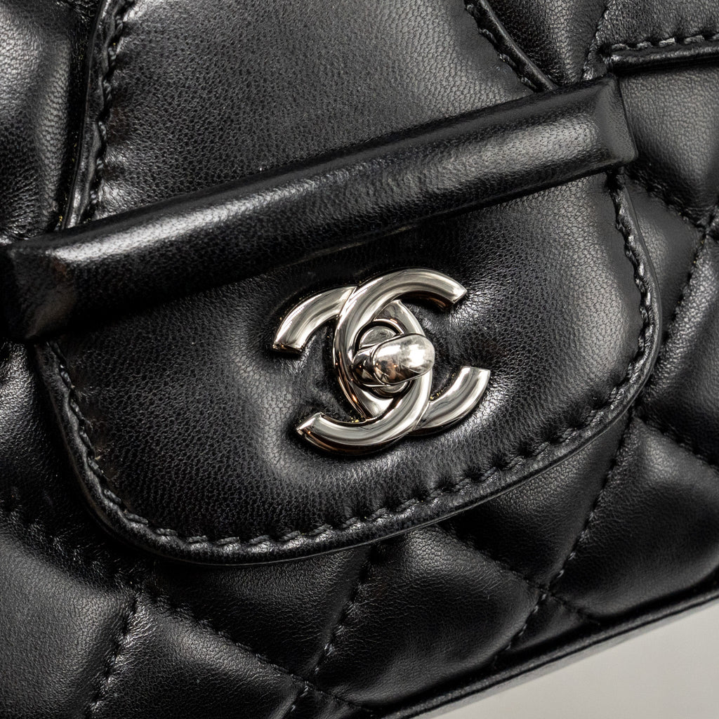CHANEL COCO LOOP SINGLE FLAP BAG LAMBSKIN BLACK SHW