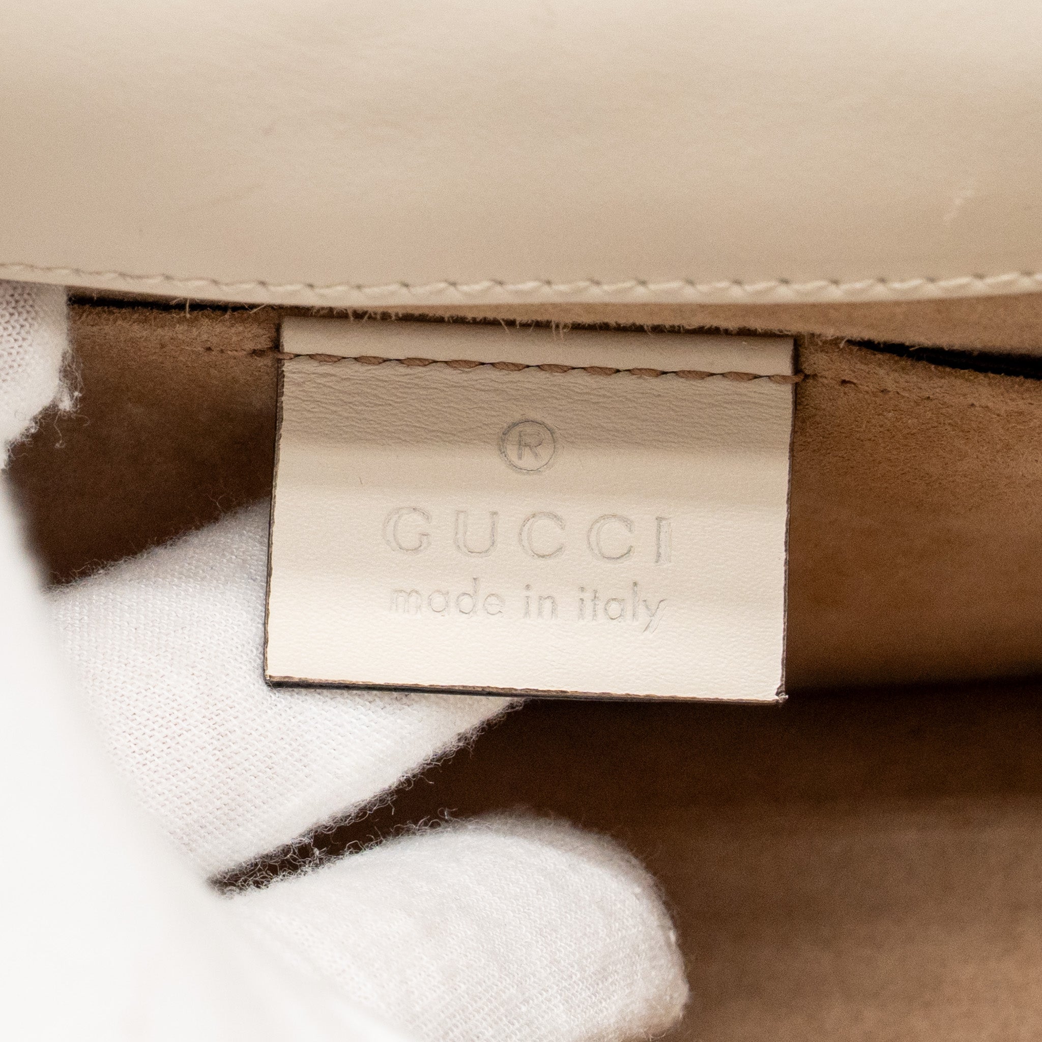 GUCCI MINI SYLVIE CHAIN BAG CALFSKIN WHITE/MULTICOLOUR GHW