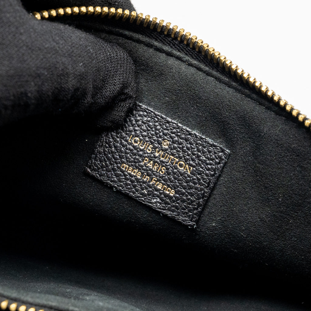 LOUIS VUITTON ENVELOP POCHETTE MONOGRAM EMPREINTE BLACK GHW