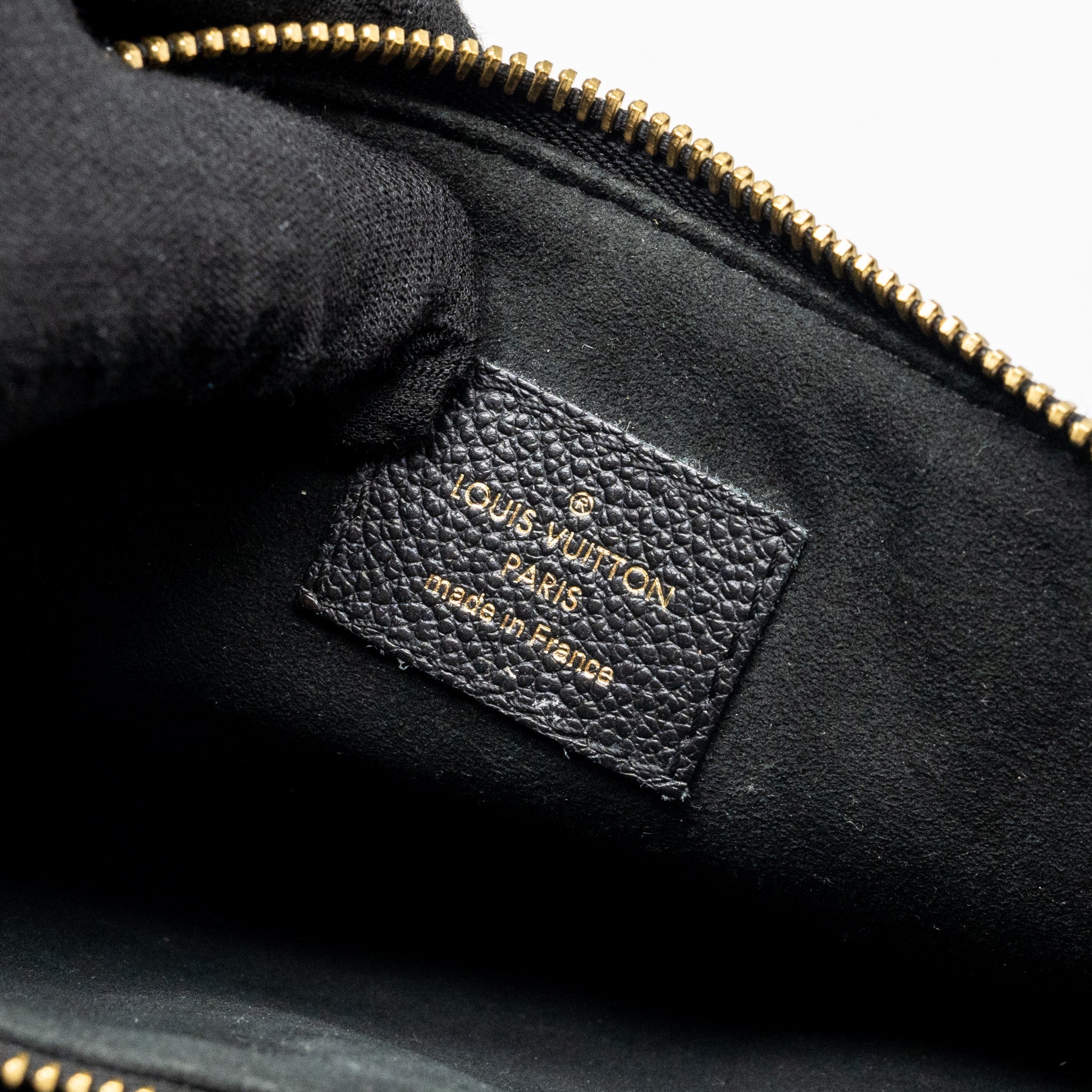 LOUIS VUITTON ENVELOP POCHETTE MONOGRAM EMPREINTE BLACK GHW