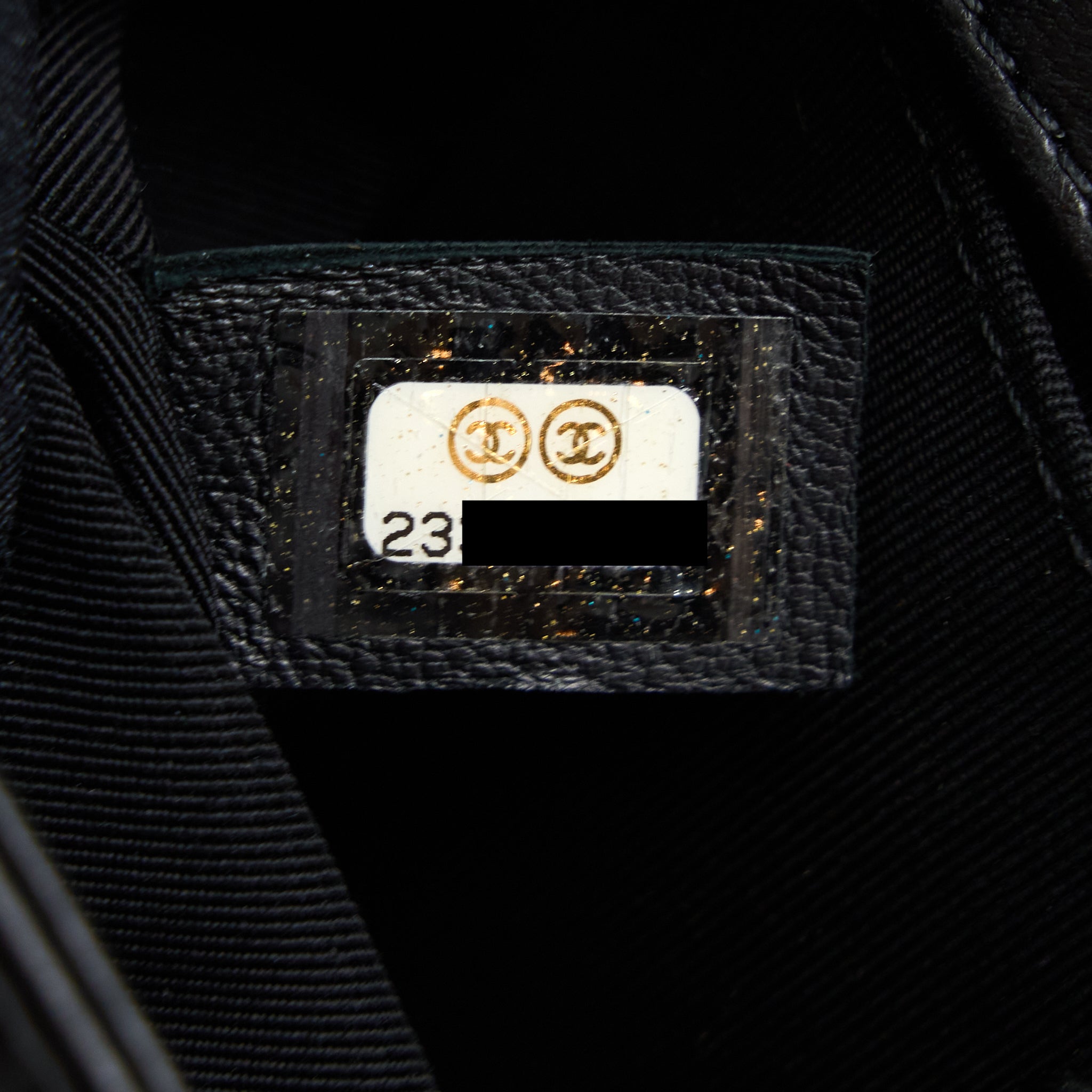 CHANEL SMALL JACKET BOY BAG LAMBSKIN/TWEED BLACK GHW