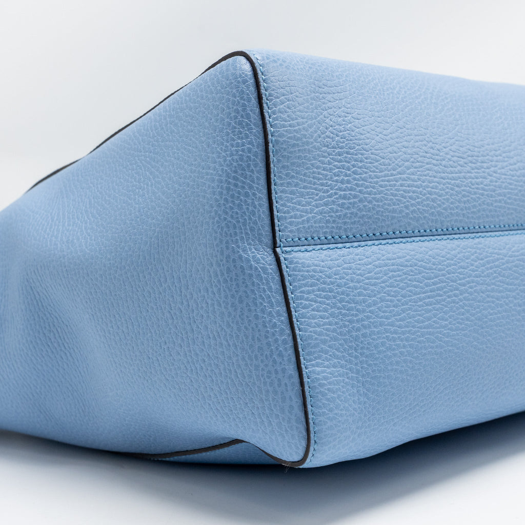GUCCI MEDIUM SWING TOTE BAG CALFSKIN BLUE GHW